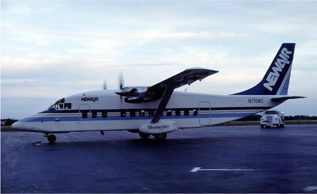 1980s - Photograph of a NewAir airplane on a runway